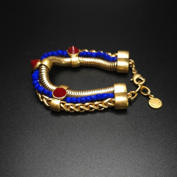 Vince Camuto gold tone triple strand chain bracelet. - Picture 7 of 7